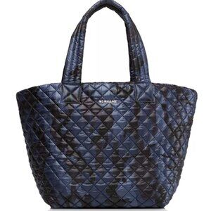 MZ WALLACE Metro Medium Dark Blue Camo Tote